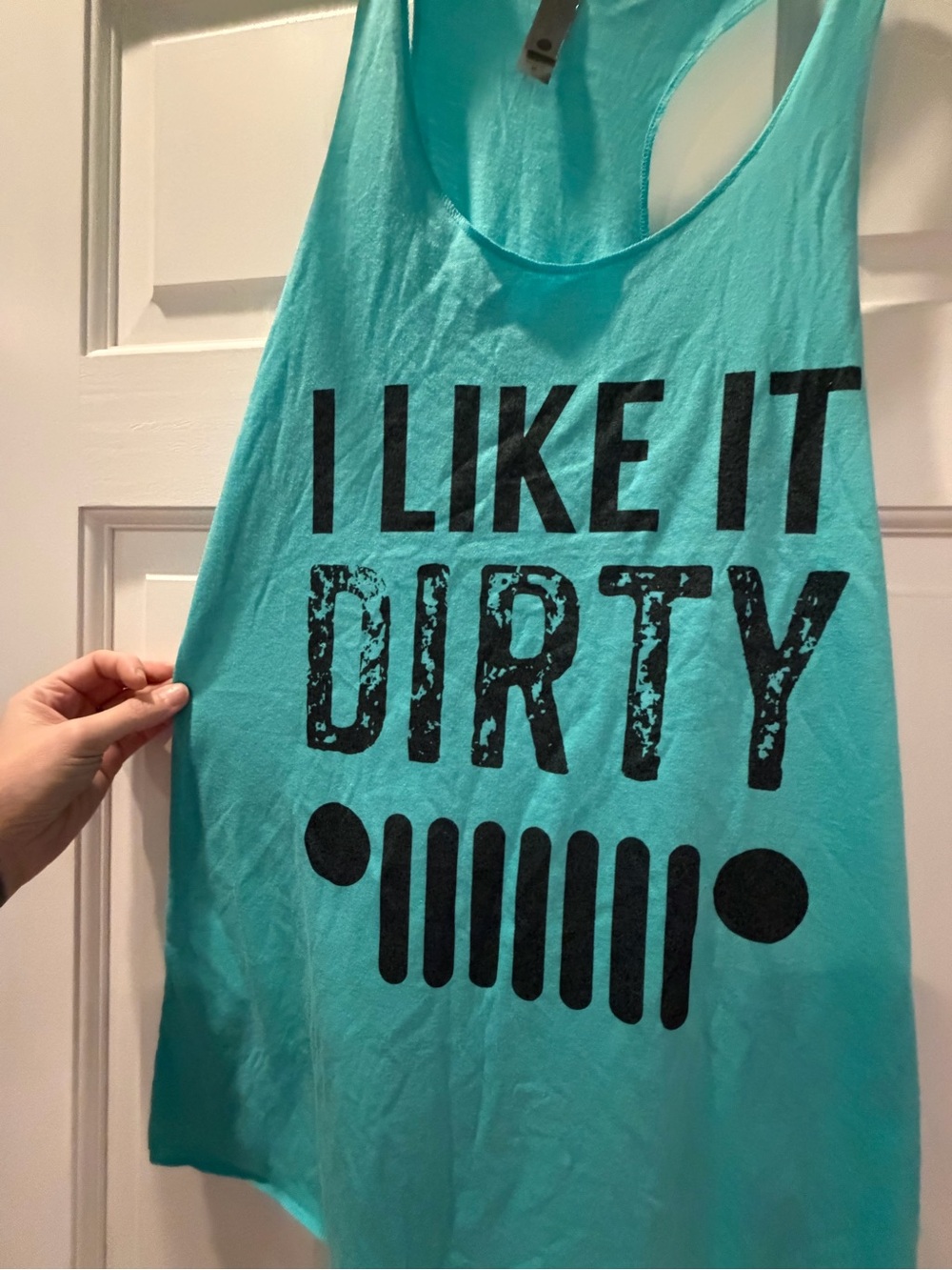 JEEP Turquoise "I Like It Dirty" Graphic Tank Top - NEXT LEVEL